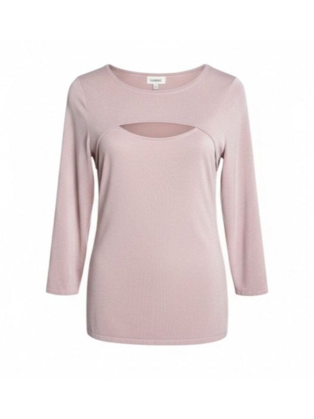 L'AGENCE Jocelyn Cutout Sweater Womens XL Blush Pink 3/4 Sleeve NWT $325